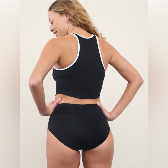 NWT Athleta Set of Seabreeze Crop Bikini Top & High Rise Swim Bottom Sz L